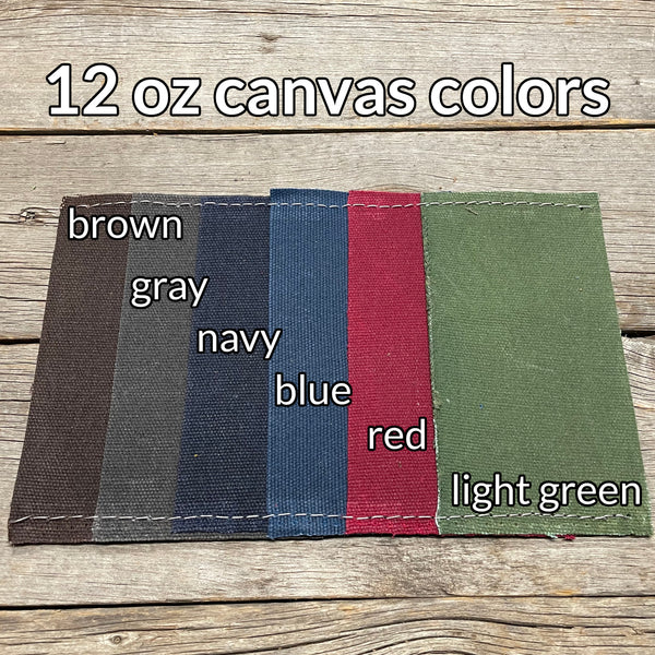 Blue Waxed Canvas and Leather Bucket (12 ounce)