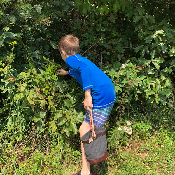 Gray Waxed Canvas and Leather Bucket (12 ounce)