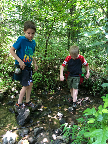 Child size Red Waxed Canvas and Leather Collecting Pockets