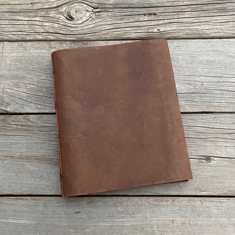 Small Leather Journal With Hand Stitched Pages *Brown*